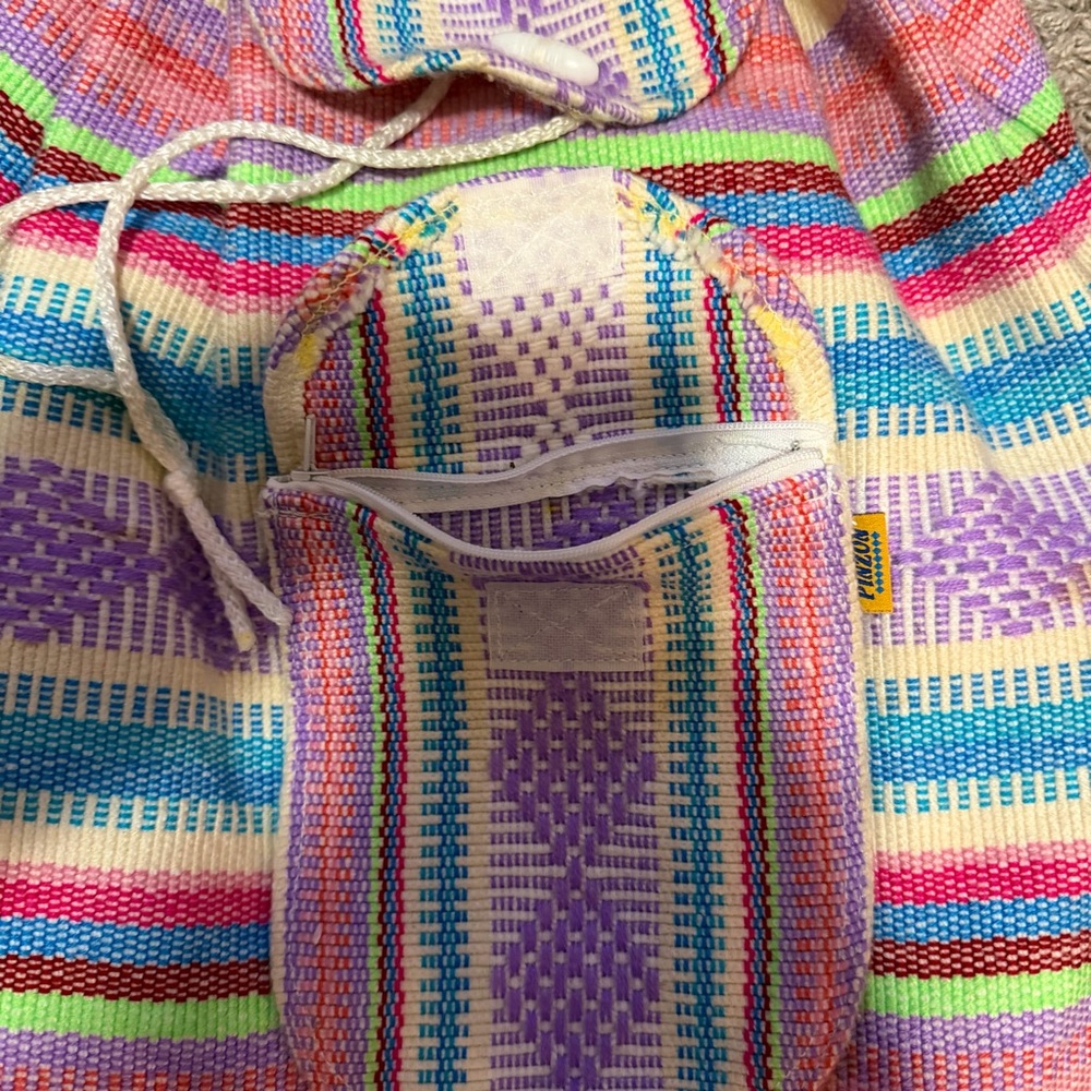Colorful Striped Backpack boho - Picture 2 of 4